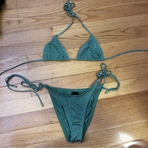 Triangl Green Vinca Sparkle Bikini Set